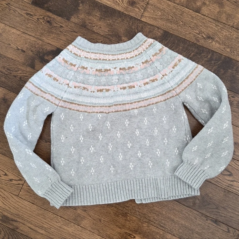 GAP Kids Jacquard Knit Fair Isle Cardigan Girls XL